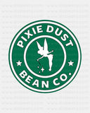 MAGIC CASTLE PIXIE PARKS - Bean Co. Classic Fit T-Shirt Short Sleeves - Starbies Coffee Company Dis Magic Beans Theme