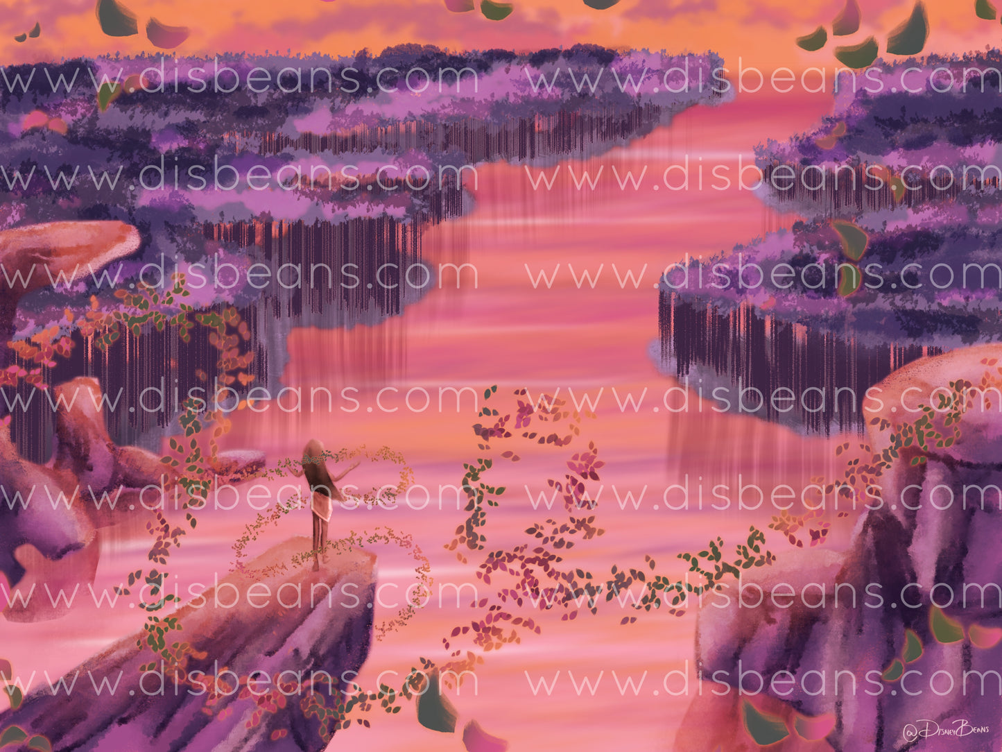 Colors of the Wind Print - POSTER 11x14 - Magic Princess Landscape