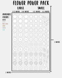 Flower Power Pack - Nail Decal Sticker Sheet Decals Leaves Leaf Floral SMALL LARGE Single Sheet Handmade