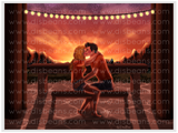 Percabeth TLO Bench Kiss Scene (Quote/No Quote) Choose Card-Size Print or Small Glossy Sticker Landscape Percy Jackson Annabeth Chase PJO and the Olympians