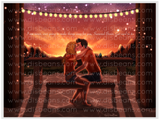 Percabeth TLO Bench Kiss Scene (Quote/No Quote) Choose Card-Size Print or Small Glossy Sticker Landscape Percy Jackson Annabeth Chase PJO and the Olympians
