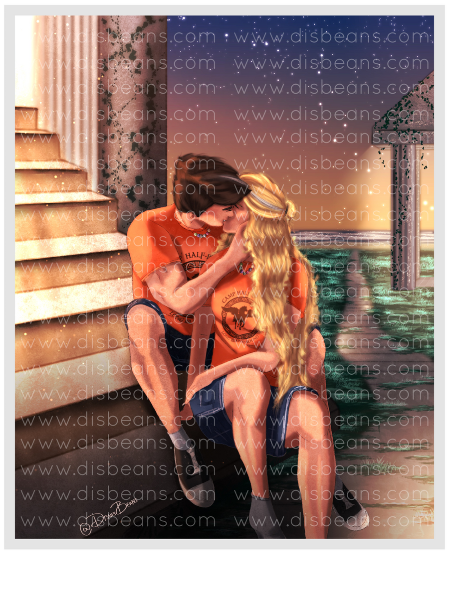 Percabeth Kissing Cabin Camp Choose Card Size Print Or Small Glossy St Shop Disbeans
