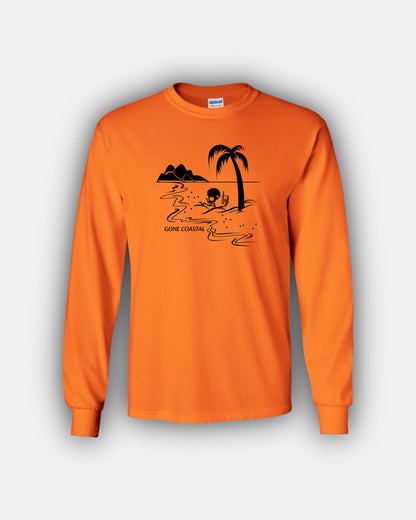 Spooky Island Skelly Iced Coffee Beans “Gone Coastal” Classic Fit Long Sleeve T-Shirt