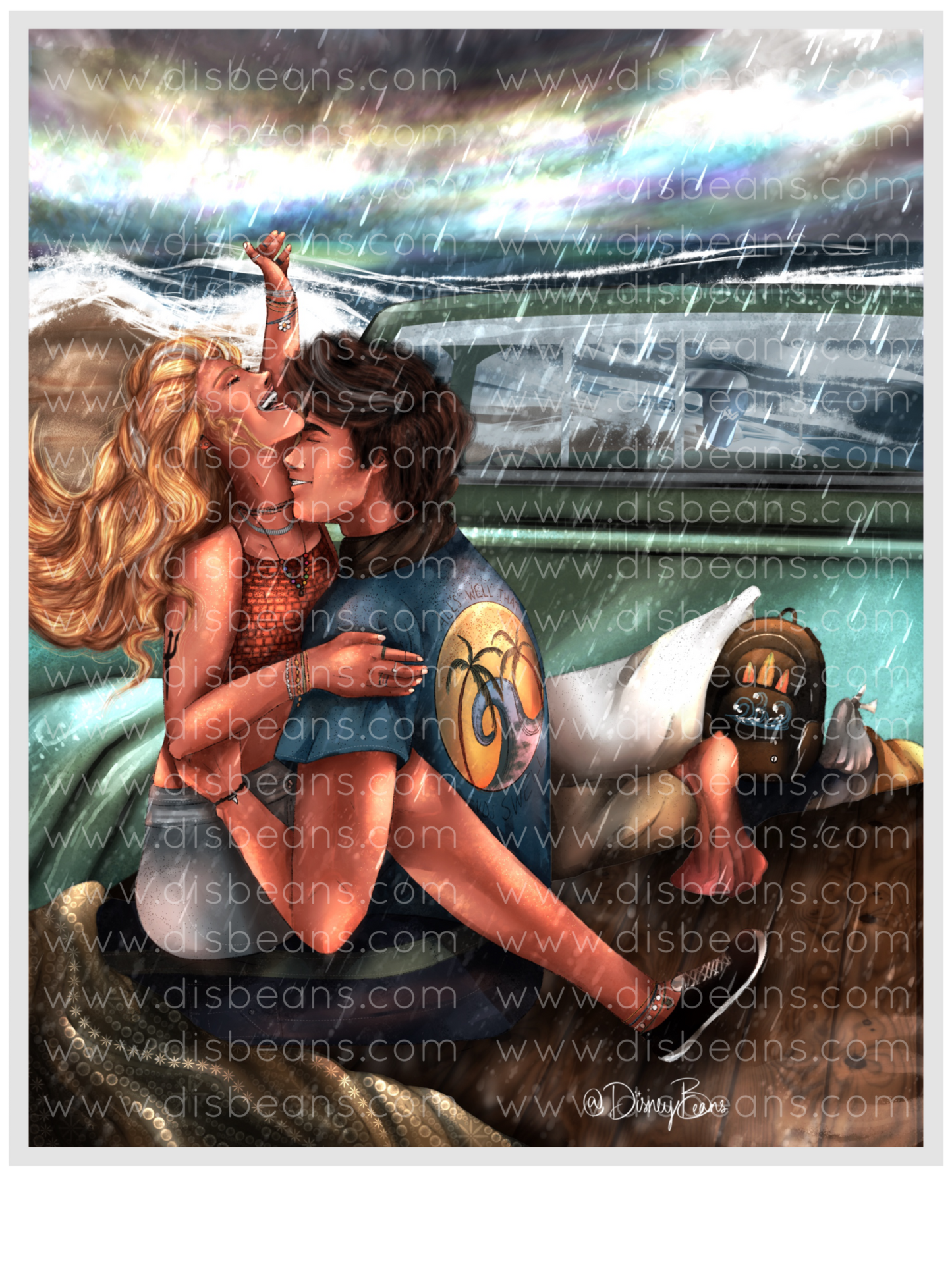 Heartbeat Percabeth OBX Style Choose Card-Size Print or Small Glossy Sticker Portrait Percy Jackson PJO and the Olympians