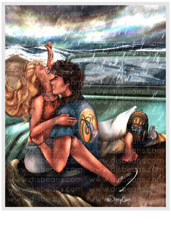 Heartbeat Percabeth OBX Style Choose Card-Size Print or Small Glossy Sticker Portrait Percy Jackson PJO and the Olympians