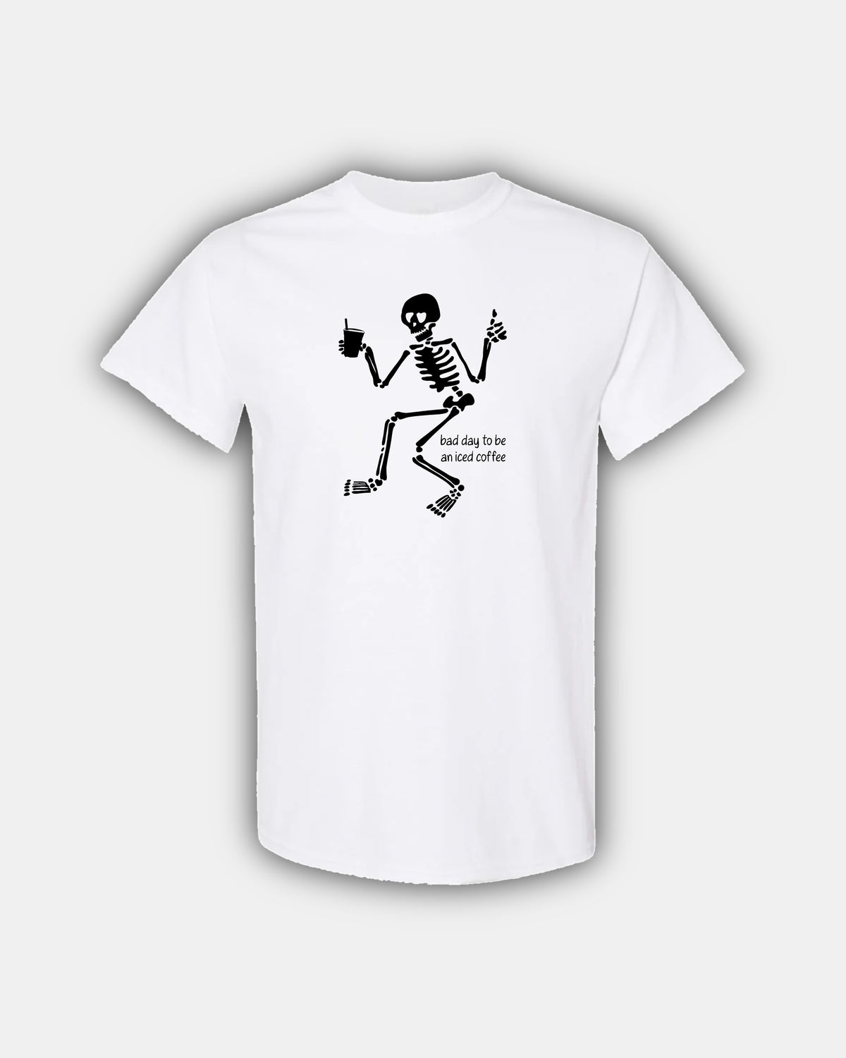 Spooky Iced Coffee Beans “Bad Day To Be An Iced Coffee” Classic Fit Short Sleeve T-Shirt