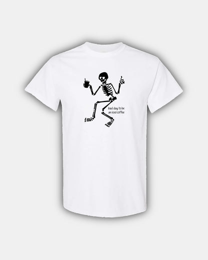 Spooky Iced Coffee Beans “Bad Day To Be An Iced Coffee” Classic Fit Short Sleeve T-Shirt