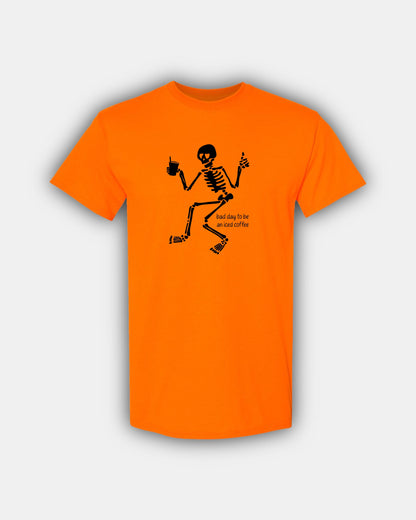 Spooky Iced Coffee Beans “Bad Day To Be An Iced Coffee” Classic Fit Short Sleeve T-Shirt