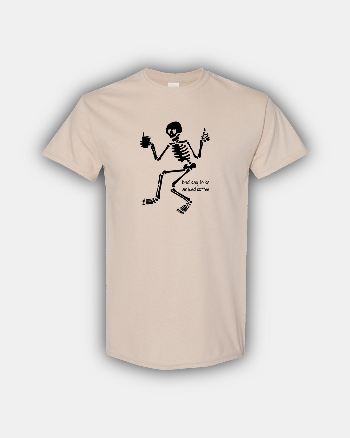 Spooky Iced Coffee Beans “Bad Day To Be An Iced Coffee” Classic Fit Short Sleeve T-Shirt