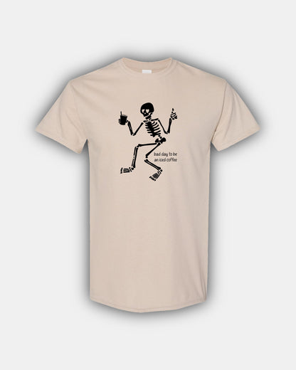 Spooky Iced Coffee Beans “Bad Day To Be An Iced Coffee” Classic Fit Short Sleeve T-Shirt