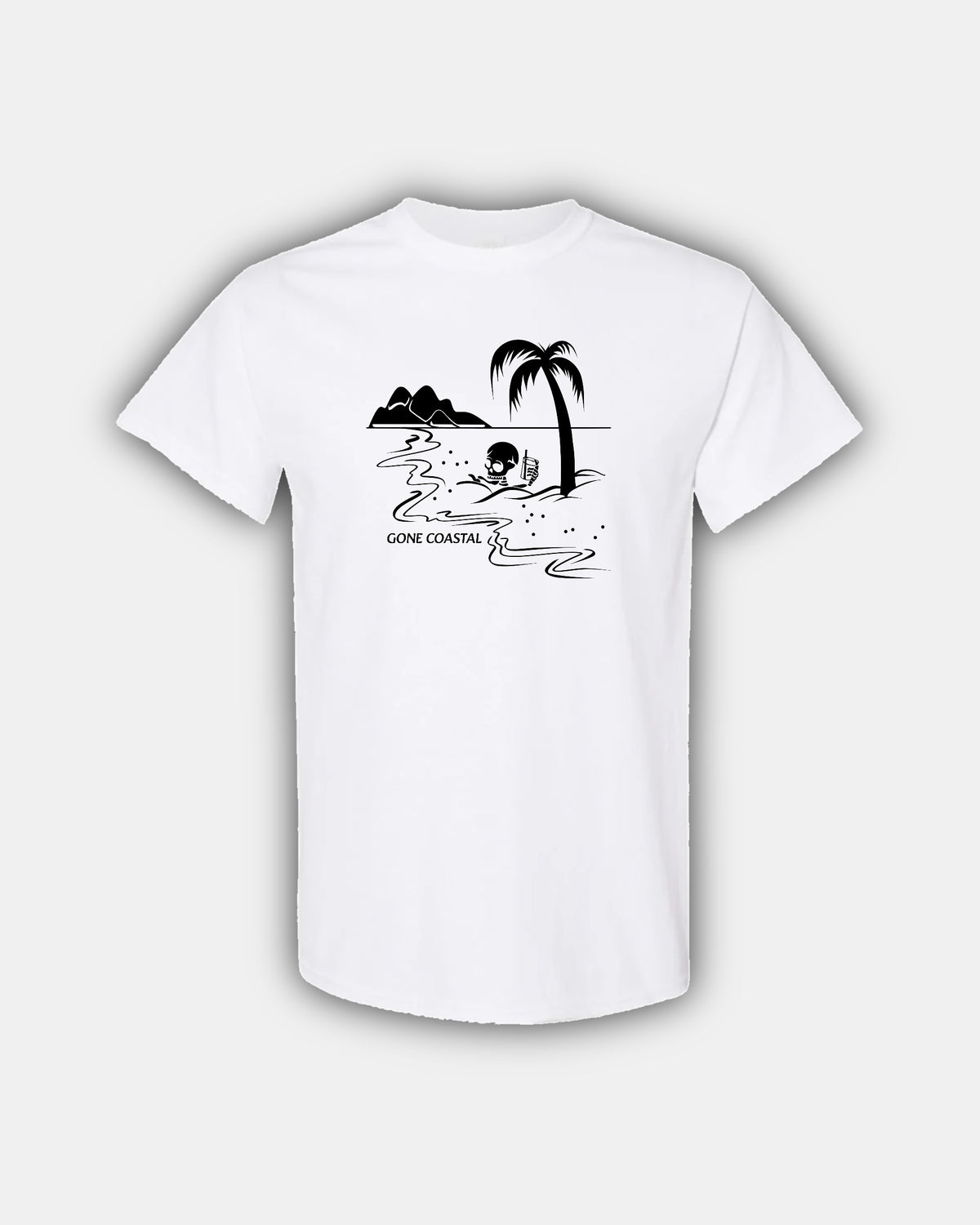 Spooky Island Skelly Iced Coffee Beans “Gone Coastal” Classic Fit Short Sleeve T-Shirt