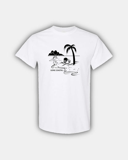Spooky Island Skelly Iced Coffee Beans “Gone Coastal” Classic Fit Short Sleeve T-Shirt