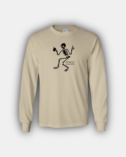 Spooky Iced Coffee Beans “Bad Day To Be An Iced Coffee” Classic Fit Long Sleeve T-Shirt