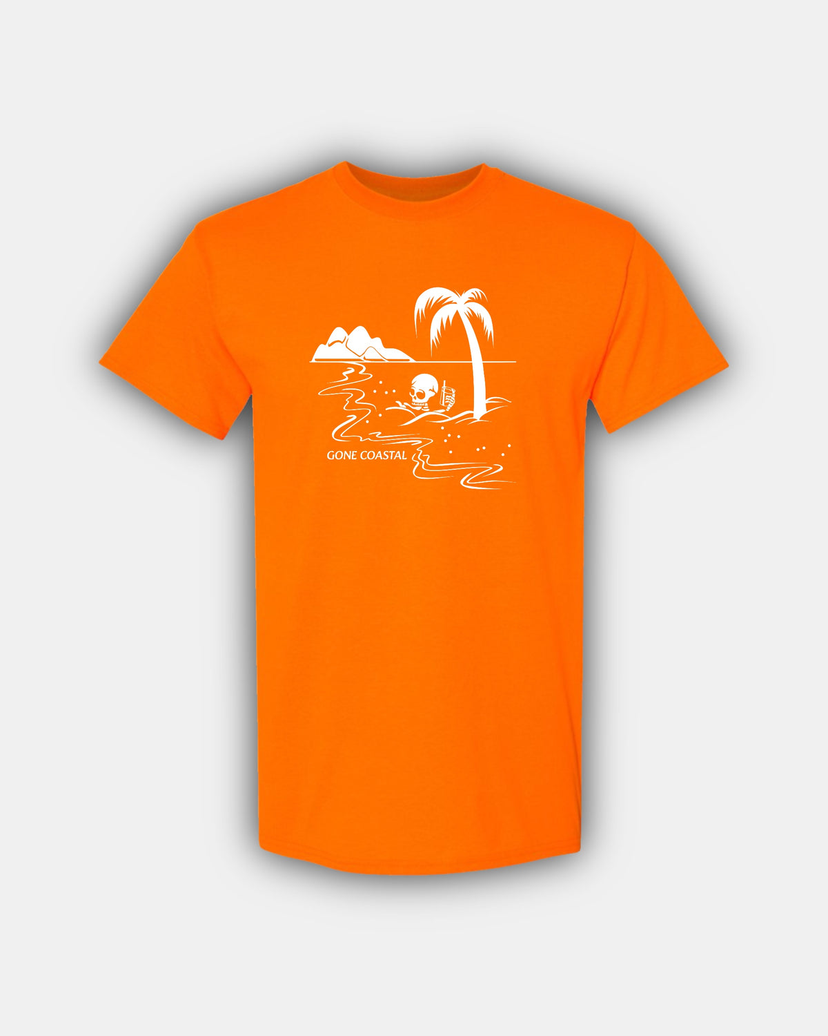Spooky Island Skelly Iced Coffee Beans “Gone Coastal” Classic Fit Short Sleeve T-Shirt