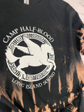***PRE-ORDER ONLY*** BLACK BLEACH DYED Camp Half-Blood - Standard Pegasus Design - Classic Fit T-Shirt UNISEX Orange PJO Percy Jackson Annabeth Chase Short Sleeves xpre