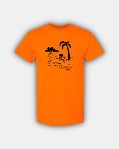 Spooky Island Skelly Iced Coffee Beans “Gone Coastal” Classic Fit Short Sleeve T-Shirt