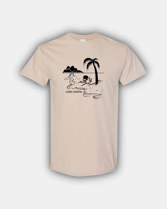 Spooky Island Skelly Iced Coffee Beans “Gone Coastal” Classic Fit Short Sleeve T-Shirt