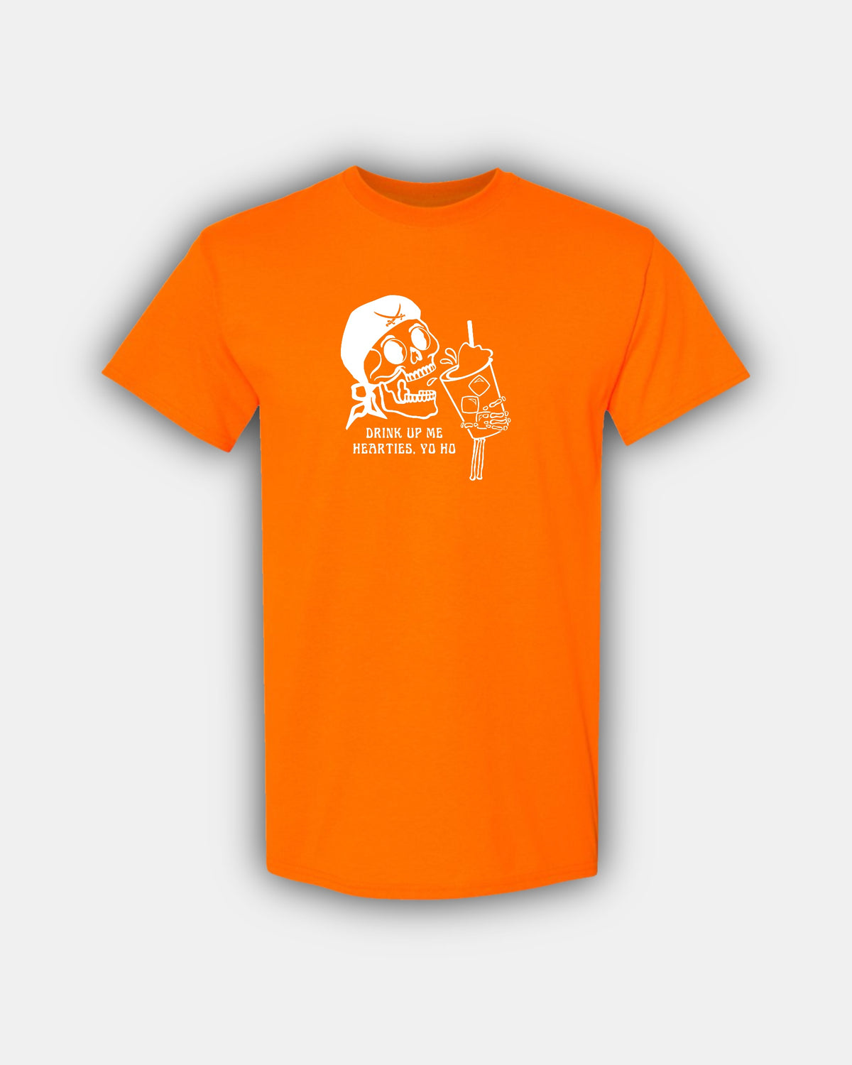 Spooky Pirate Iced Coffee Beans “Drink Up Me Hearties, Yo Ho” Classic Fit Short Sleeve T-Shirt