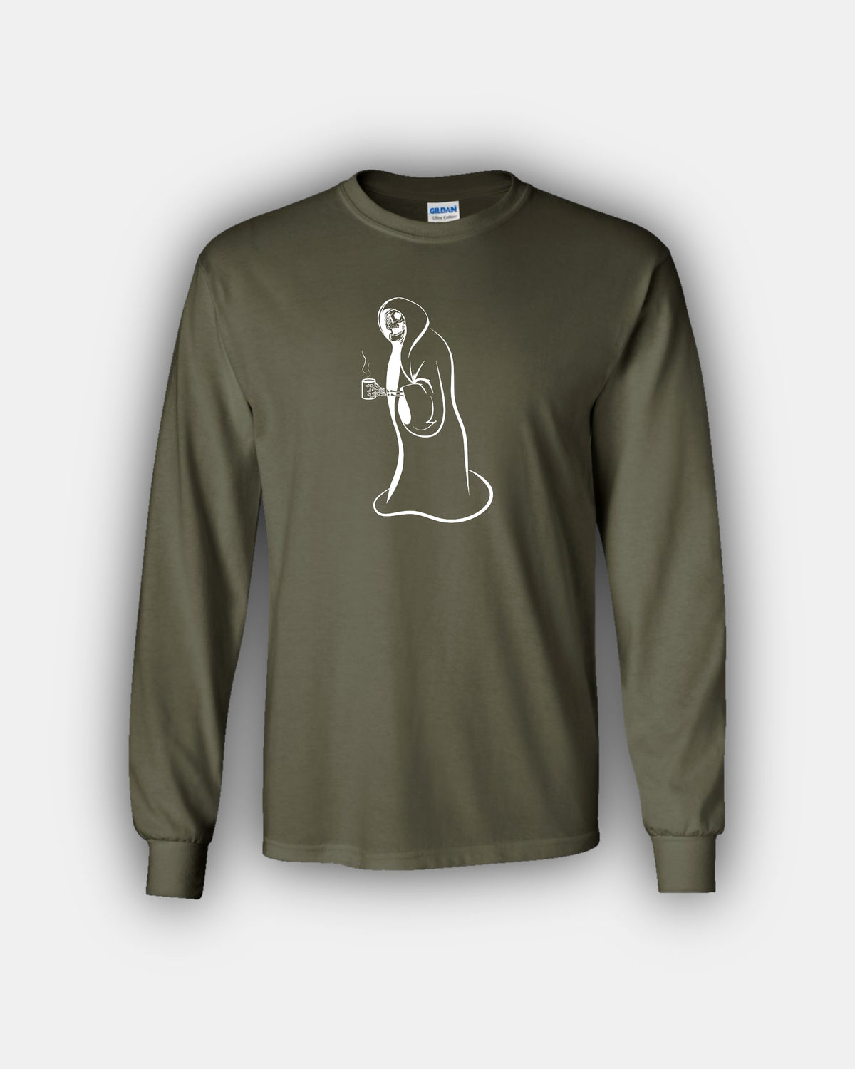 Spooky Hot Coffee Cozy Skelly Beans Classic Fit Long Sleeve T-Shirt