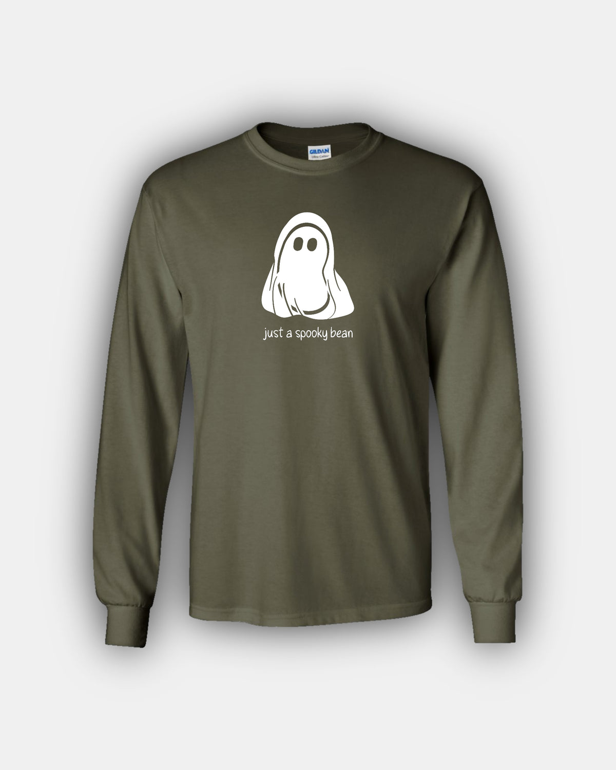 Spooky Ghosty Bean “Just A Spooky Bean” Classic Fit Long Sleeve T-Shirt