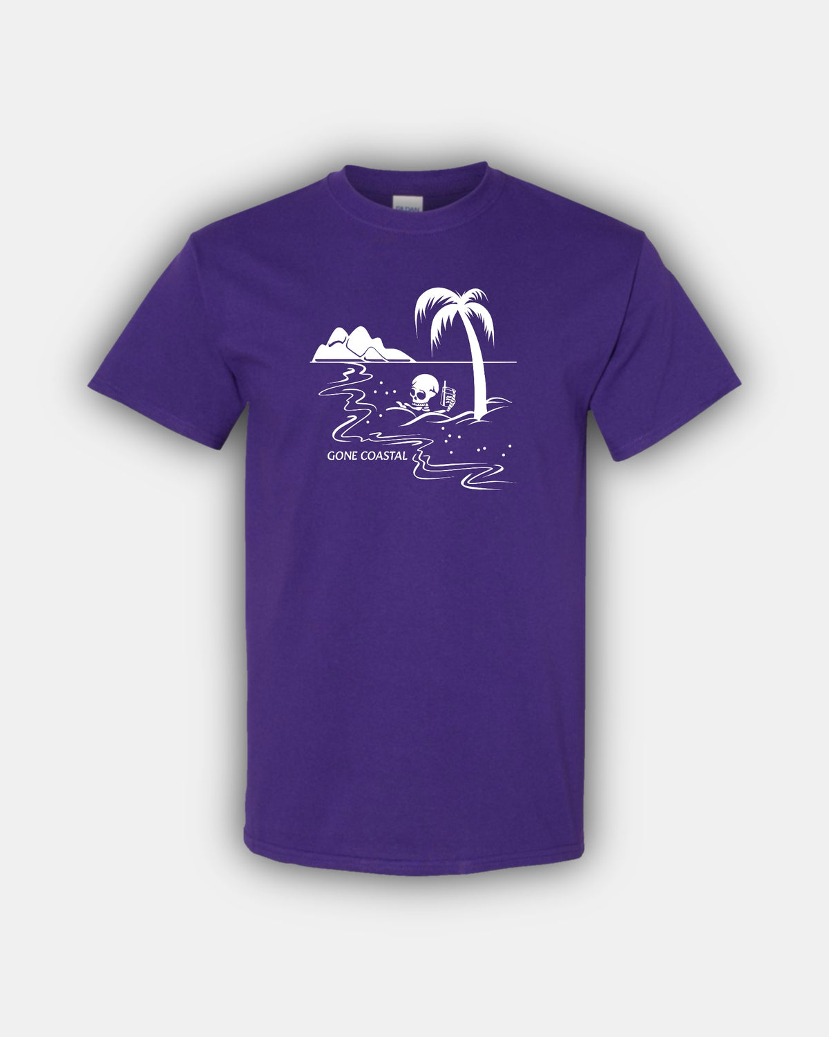 Spooky Island Skelly Iced Coffee Beans “Gone Coastal” Classic Fit Short Sleeve T-Shirt