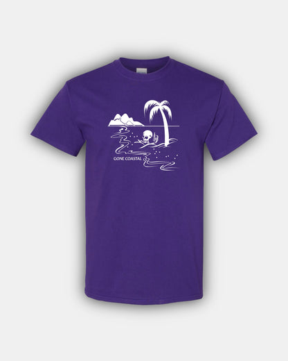 Spooky Island Skelly Iced Coffee Beans “Gone Coastal” Classic Fit Short Sleeve T-Shirt