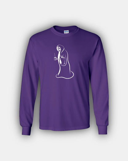Spooky Hot Coffee Cozy Skelly Beans Classic Fit Long Sleeve T-Shirt