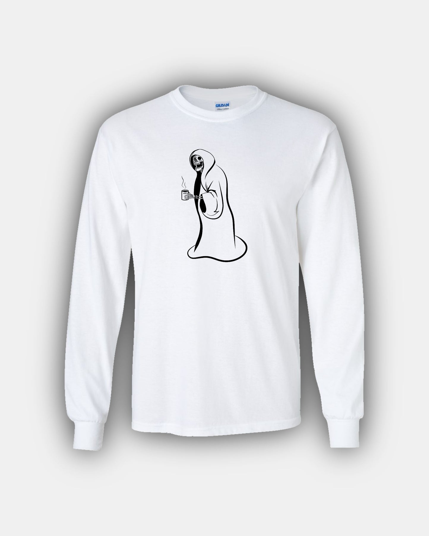 Spooky Hot Coffee Cozy Skelly Beans Classic Fit Long Sleeve T-Shirt
