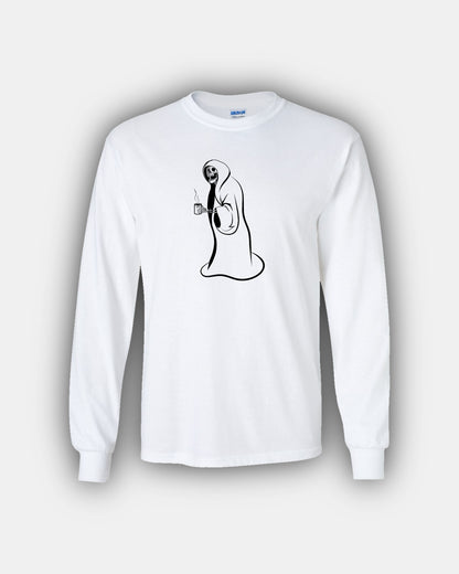 Spooky Hot Coffee Cozy Skelly Beans Classic Fit Long Sleeve T-Shirt