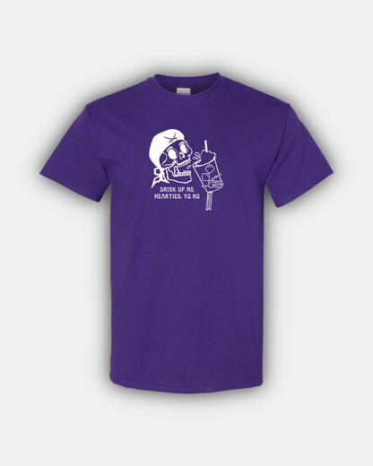 Spooky Pirate Iced Coffee Beans “Drink Up Me Hearties, Yo Ho” Classic Fit Short Sleeve T-Shirt