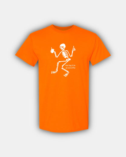 Spooky Iced Coffee Beans “Bad Day To Be An Iced Coffee” Classic Fit Short Sleeve T-Shirt