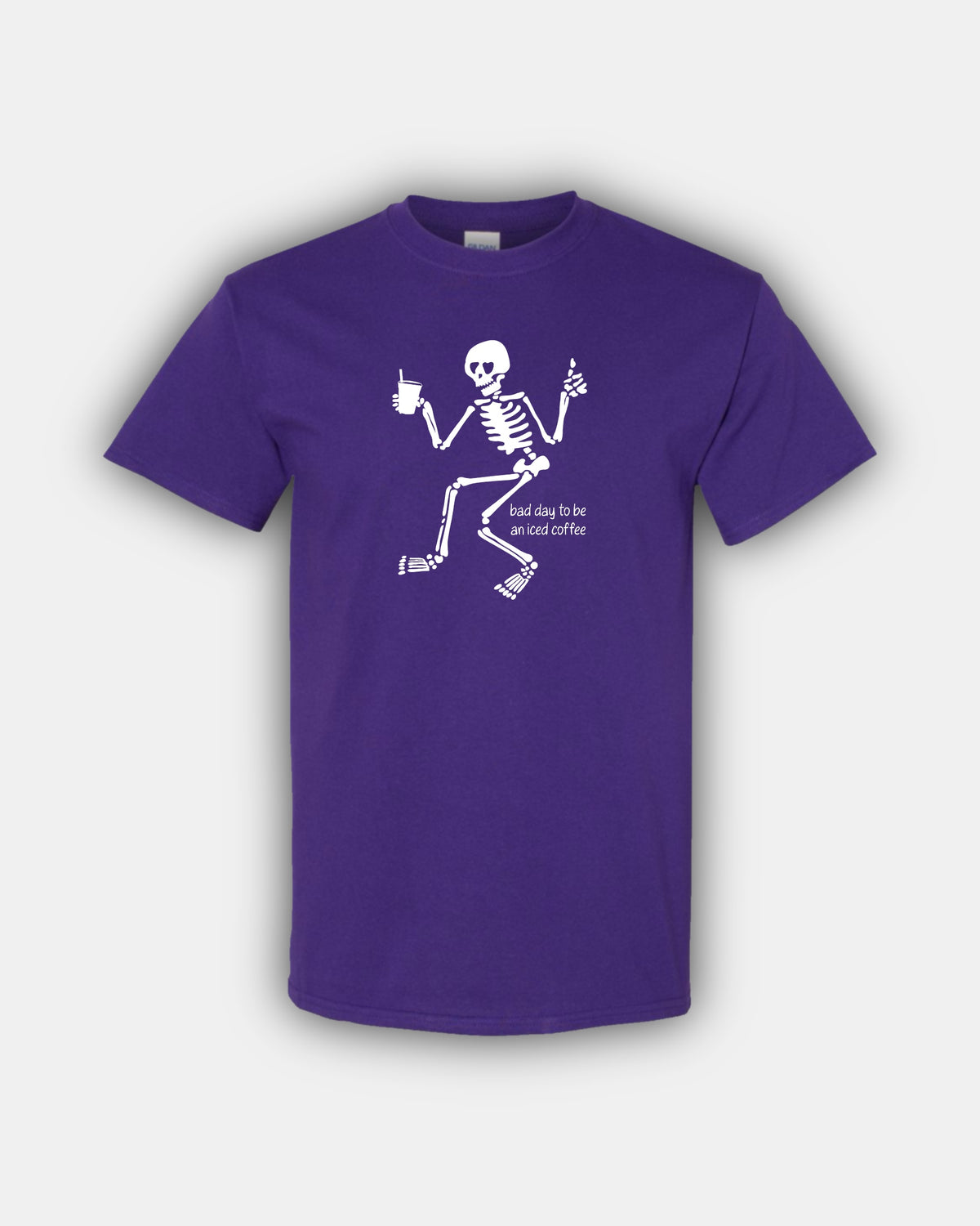Spooky Iced Coffee Beans “Bad Day To Be An Iced Coffee” Classic Fit Short Sleeve T-Shirt