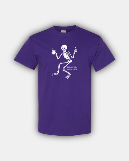 Spooky Iced Coffee Beans “Bad Day To Be An Iced Coffee” Classic Fit Short Sleeve T-Shirt