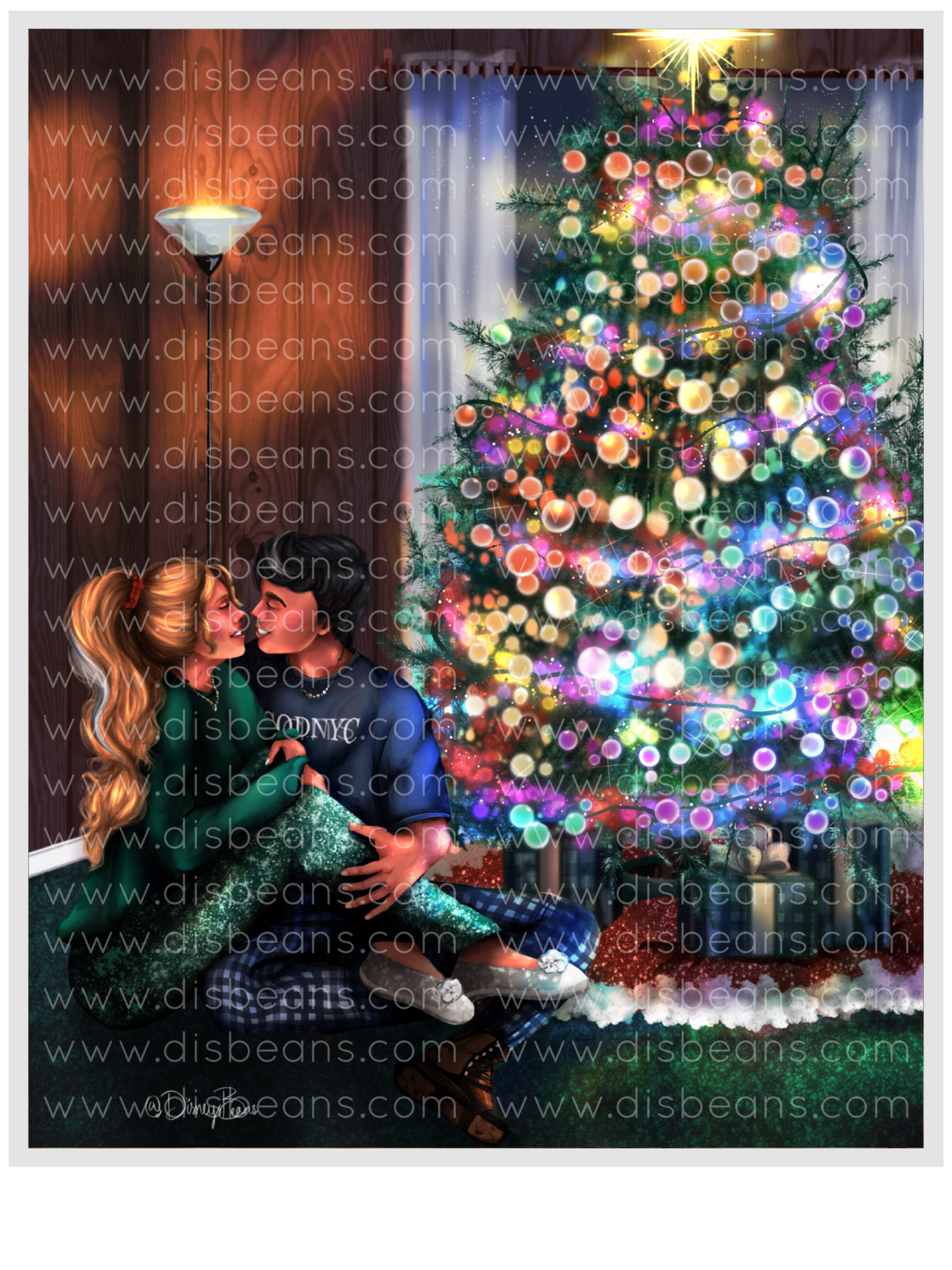 Percabeth Christmas Cabin Choose Card-Size Print or Small Glossy Sticker Portrait Percy Jackson PJO and the Olympians