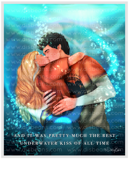 Percabeth’s Best Underwater Kiss 2.0 Choose Card-Size Print or Small Glossy Sticker Portrait Percy Jackson PJO and the Olympians