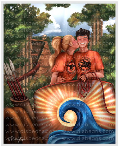 Chariot Race Sea of Monsters Choose Card-Size Print or Small Glossy Sticker Portrait Percy Jackson PJO and the Olympians