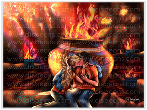 Mount St. Helens Percabeth First Kiss PJO Choose Card-Size Print or Small Glossy Sticker Landscape Percy Jackson Annabeth Chase PJO and the Olympians