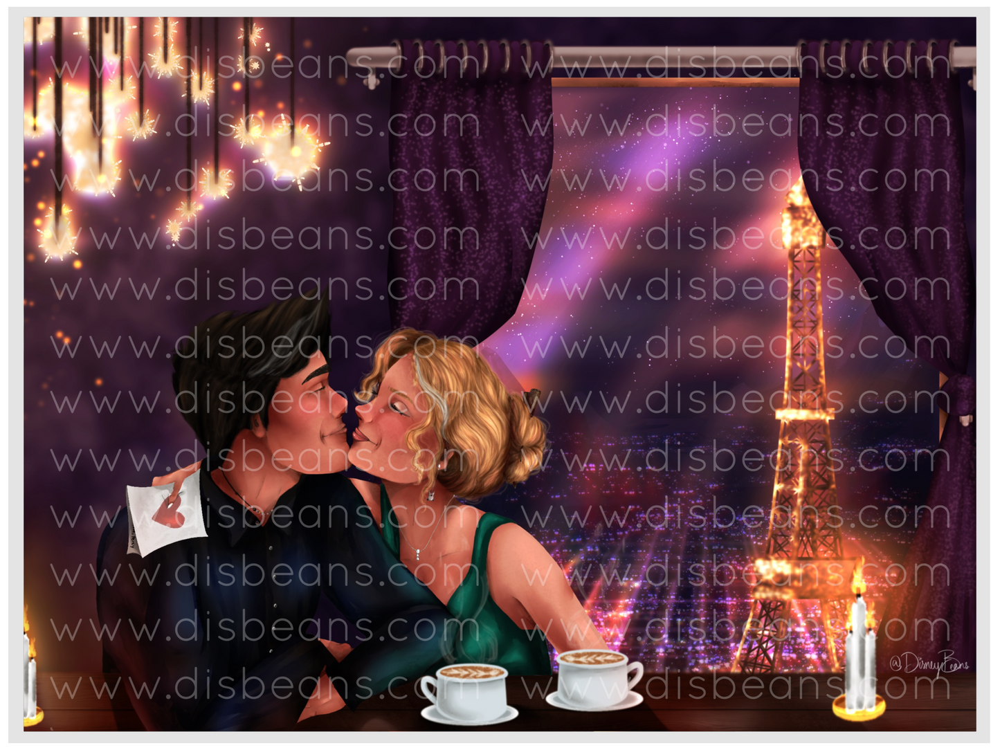 Paris Date Percabeth Cute PJO Choose Card-Size Print or Small Glossy Sticker Landscape Percy Jackson Annabeth Chase PJO and the Olympians