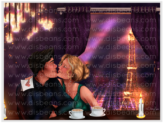 Paris Date Percabeth Cute PJO Choose Card-Size Print or Small Glossy Sticker Landscape Percy Jackson Annabeth Chase PJO and the Olympians