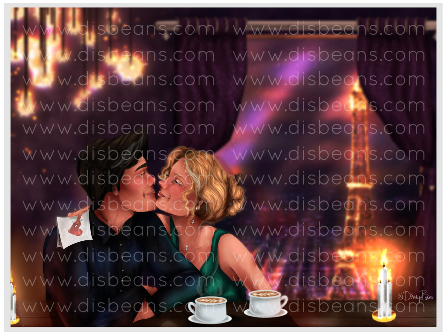 Paris Date Percabeth Cute PJO Choose Card-Size Print or Small Glossy Sticker Landscape Percy Jackson Annabeth Chase PJO and the Olympians