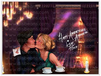 Paris Date Percabeth Cute PJO Choose Card-Size Print or Small Glossy Sticker Landscape Percy Jackson Annabeth Chase PJO and the Olympians