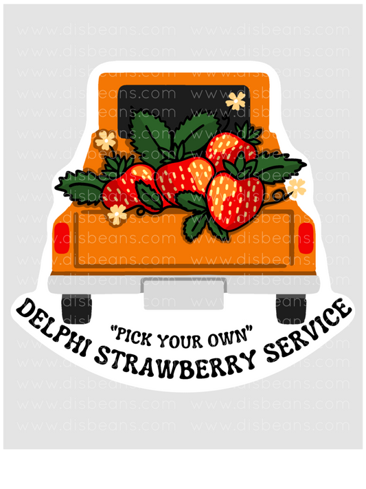 Delphi Strawberry Service Small Glossy Sticker Percy Jackson PJO and the Olympians