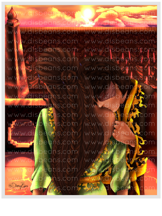 Ba Sing Se Anniversary Zutara Choose Card-Size Print or Small Glossy Sticker Portrait Zuko Katara ATLA Avatar the Last Airbender