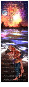 Fireworks Beach Percabeth - Bookmark 2 W X 6 H inches BOOKMARK or Glossy Sticker Percy Jackson PJO and the Olympians