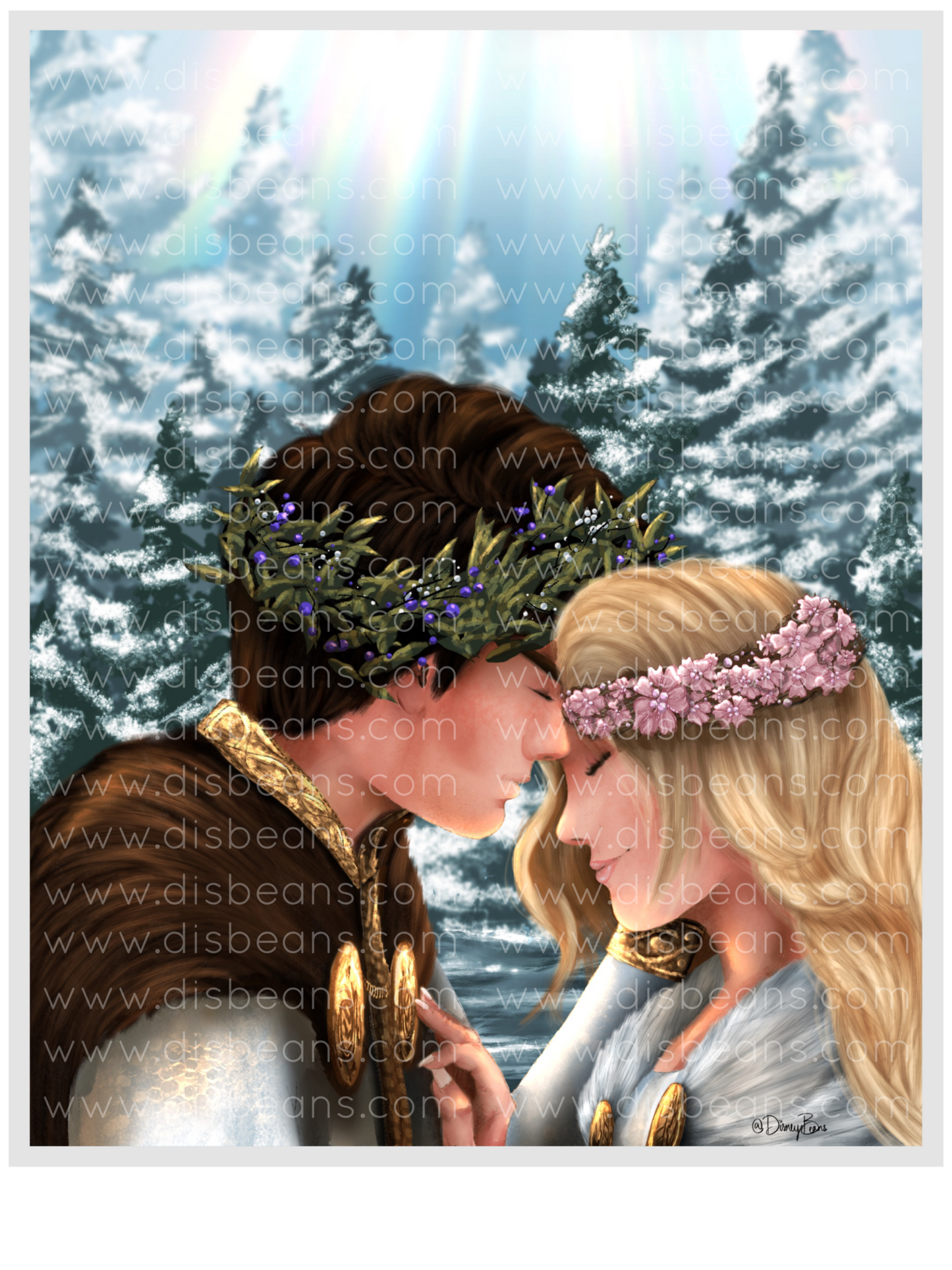 Hiccup and Astrid Wedding HTTYD Choose Card-Size Print or Small Glossy Sticker Portrait Hiccstrid