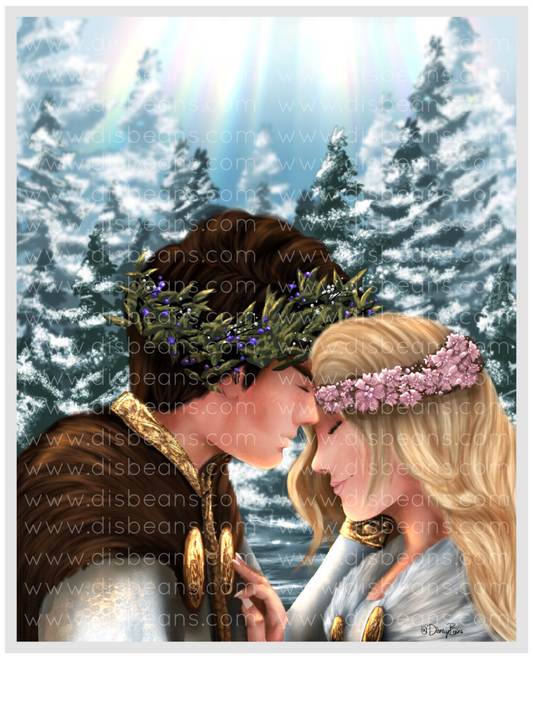 Hiccup and Astrid Wedding HTTYD Choose Card-Size Print or Small Glossy Sticker Portrait Hiccstrid