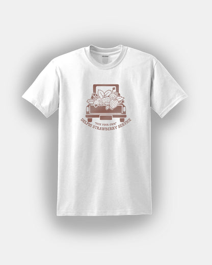 Delphi Strawberry Service “Pick Your Own” - Bookish Design - Classic Fit T-Shirt Short Sleeves Unisex PJO Percy Jackson Annabeth Chase