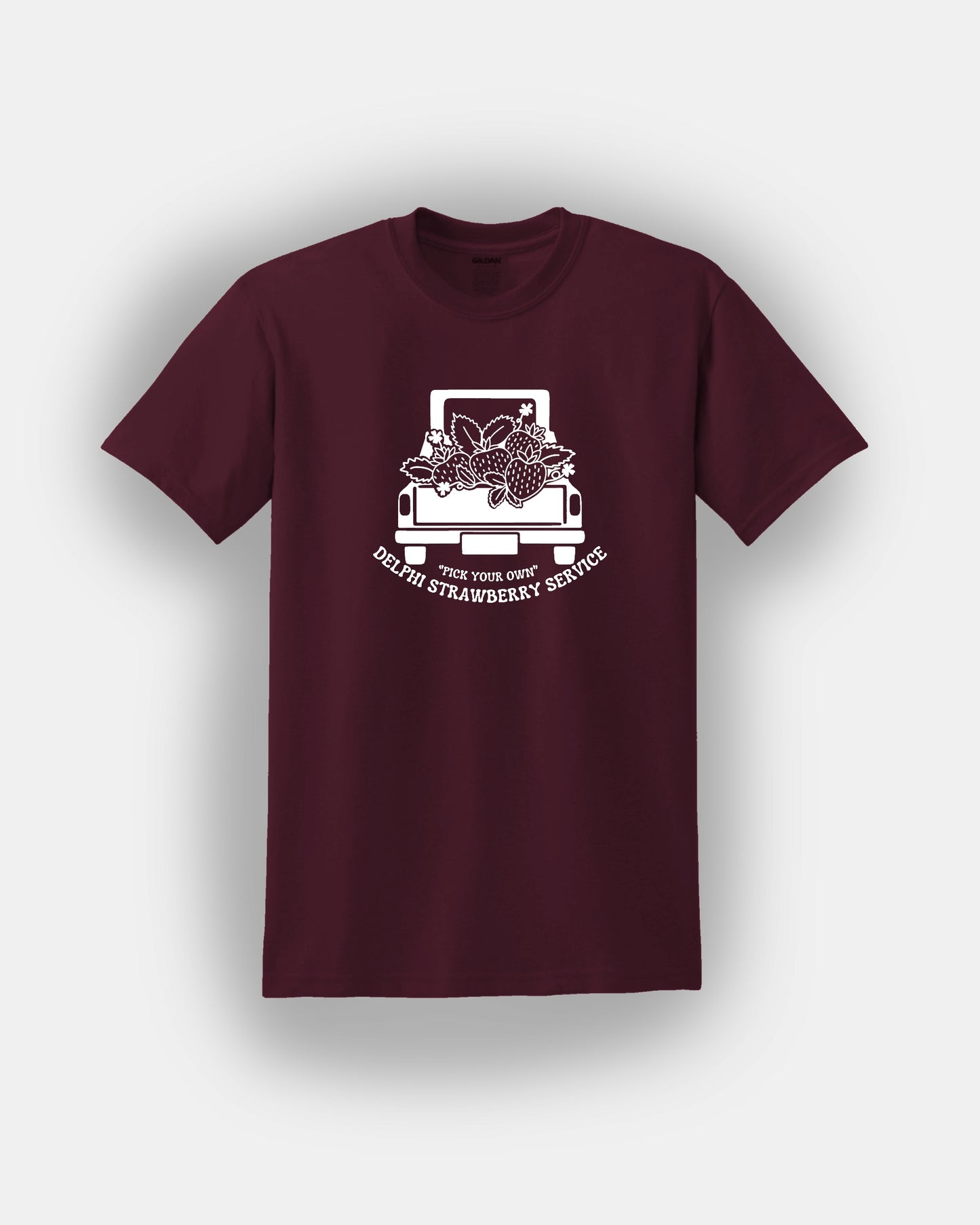 Delphi Strawberry Service “Pick Your Own” - Bookish Design - Classic Fit T-Shirt Short Sleeves Unisex PJO Percy Jackson Annabeth Chase