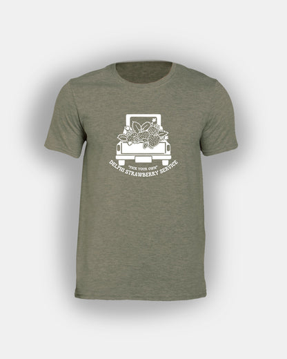 Delphi Strawberry Service “Pick Your Own” - Bookish Design - Classic Fit T-Shirt Short Sleeves Unisex PJO Percy Jackson Annabeth Chase
