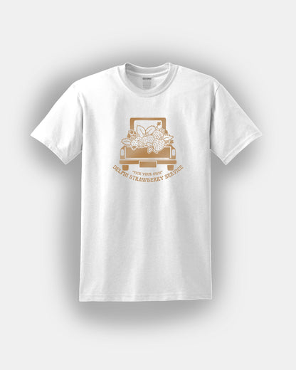 Delphi Strawberry Service “Pick Your Own” - Bookish Design - Classic Fit T-Shirt Short Sleeves Unisex PJO Percy Jackson Annabeth Chase